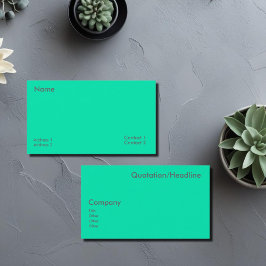 ネオンターコイズ 名刺