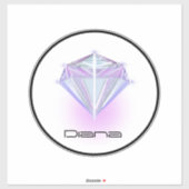 ネオンダイヤモンドロゴ文字名車ステッカー シール (シート)