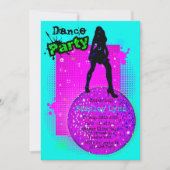 ネオンダンスバースデーパーティー 招待状 (正面)
