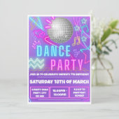 ネオンダンスパーティーの招待状 招待状 (スタンド正面)