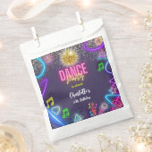 ネオンダンスパーティー誕生日 フェイバーバッグ (クリップ留めされた状態)