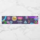 ネオンダンスパーティー誕生日 ペットボトルラベル (シングルラベル)