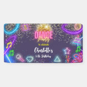 ネオンダンスパーティー誕生日 横断幕 (横)