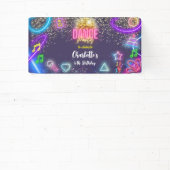 ネオンダンスパーティー誕生日 横断幕 (インサイチュ)