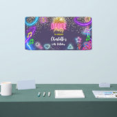 ネオンダンスパーティー誕生日 横断幕 (トレードショー)