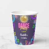 ネオンダンスパーティー誕生日 紙コップ (正面)