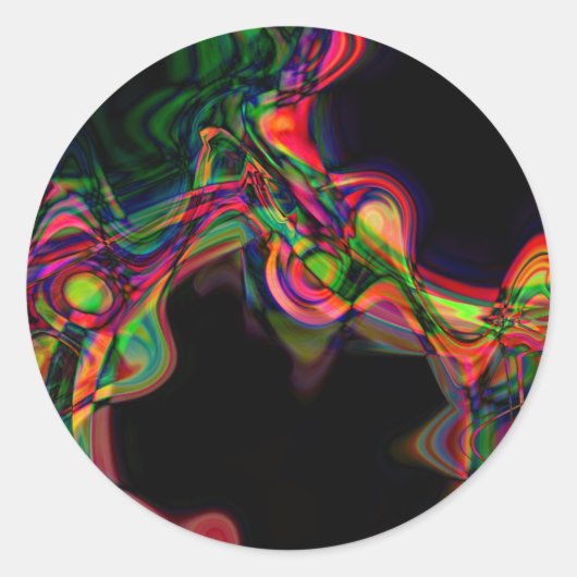 ネオンダンスIIステッカー ラウンドシール (正面)