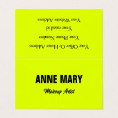 ネオンチャートルーズイエロカスタムーカラフルブライト 名刺 (外部フラット)