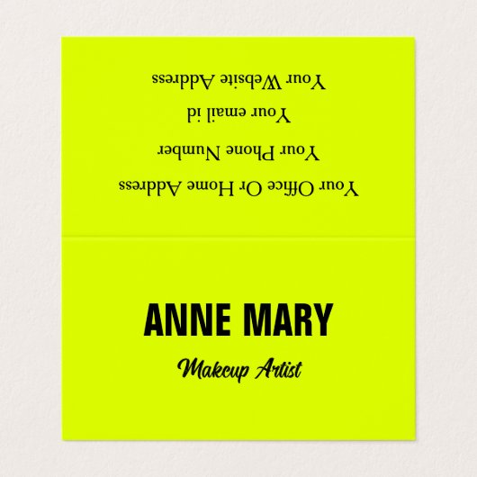 ネオンチャートルーズイエロカスタムーカラフルブライト 名刺 (外部フラット)