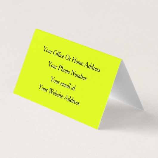 ネオンチャートルーズイエロカスタムーカラフルブライト 名刺 (裏面)