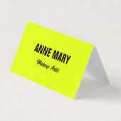 ネオンチャートルーズイエロカスタムーカラフルブライト 名刺 (正面)