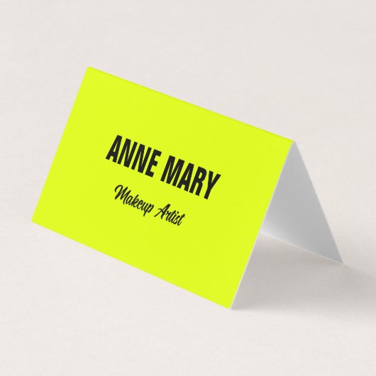 ネオンチャートルーズイエロカスタムーカラフルブライト 名刺 (正面)