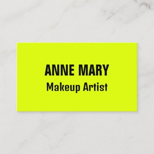 ネオンチャートルーズイエローブラックカラフルブライト2025 名刺 (正面)