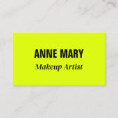 ネオンチャートレユイエローブラックブライトカラフルブライトクール 名刺 (正面)