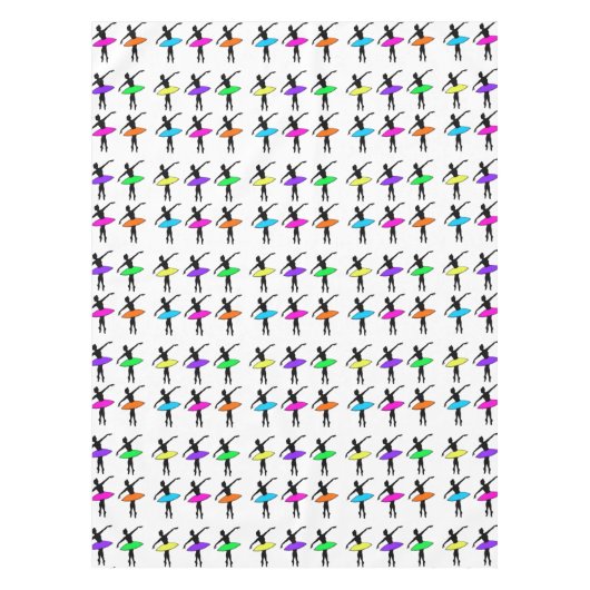 ネオンツゥバレリナバレエポインテダンステーブルクロス テーブルクロス (正面)