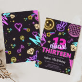 ネオンティーンの13歳誕生日パーティー 招待状