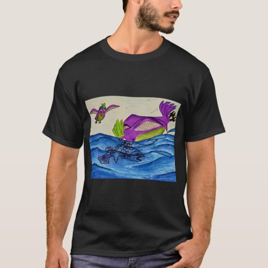 ネオンテトラの魚 Tシャツ (正面)