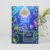 ネオンディスコパーティーの招待状 招待状 (スタンド正面)