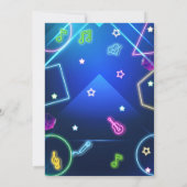 ネオンディスコパーティーの招待状 招待状 (裏面)