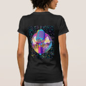 ネオンディスコボールカラオケクイーン誕生日ギフト Tシャツ (裏面)