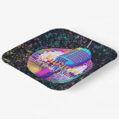 ネオンディスコボールカラオケバースデーパーティー ペーパープレート (傾斜あり)