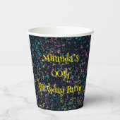 ネオンディスコボールカラオケバースデーパーティー 紙コップ (裏面)