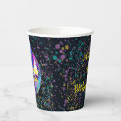 ネオンディスコボールカラオケバースデーパーティー 紙コップ (左)