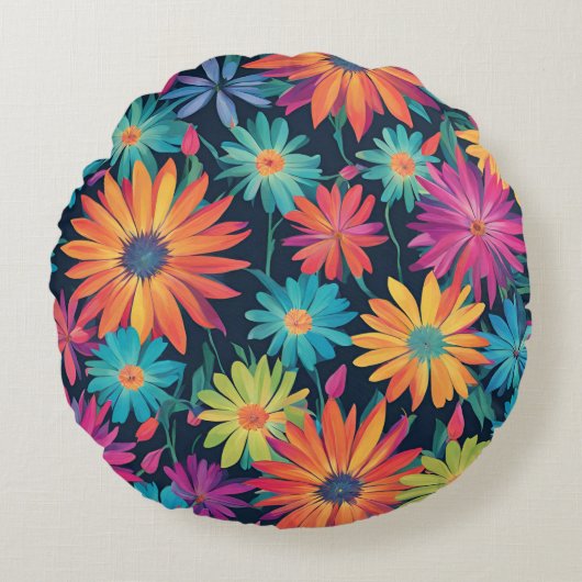 ネオンデイジー ラウンドクッション (正面)