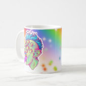 ネオンデーモンアートプリント コーヒーマグカップ (正面左)