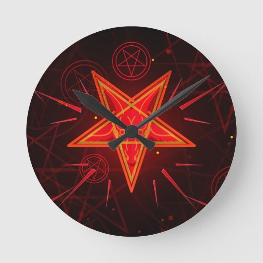 ネオンデーモン ラウンド壁時計 (正面)