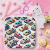 ネオントイカーバースデーパーティープレート ペーパープレート (パーティー)