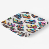 ネオントイカーバースデーパーティープレート ペーパープレート (傾斜あり)