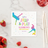 ネオントランポリンパークガールズバースデーパーティナプキンス スタンダードカクテルナプキン (インサイチュ)