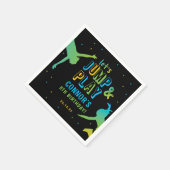 ネオントランポリンパークボーイズ誕生日パーティー スタンダードカクテルナプキン (角)