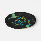 ネオントランポリンパークボーイズ誕生日パーティー ペーパープレート (アングル)