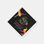 ネオントランポリンパーク子供の誕生日パーティーナプキンス スタンダードカクテルナプキン (角)