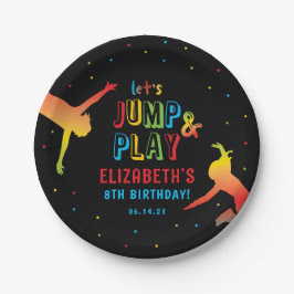 ネオントランポリンパーク子供の誕生日パーティー ペーパープレート