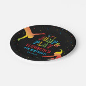 ネオントランポリンパーク子供の誕生日パーティー ペーパープレート (アングル)