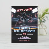 ネオントランポリンパーク誕生日ボーイ 招待状 (スタンド正面)