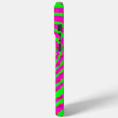 ネオントリップ（幻覚体験）のようなピンクグリーン催眠ハートラブパターン Case-Mate iPhoneケース (裏面 / 左)