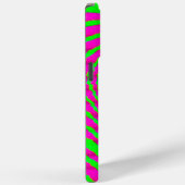 ネオントリップ（幻覚体験）のようなピンクグリーン催眠ハートラブパターン Case-Mate iPhoneケース (裏面 / 右)