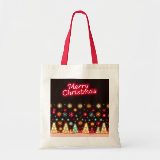 ネオントレンディークリスマス トートバッグ (正面)