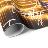 ネオントレンディーパーティー時パーソナライズされた ラッピングペーパー (ロールコーナー)