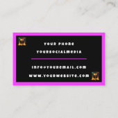 ネオントレンディーパーティー時間パーソナライズされたプロフェッショナル 名刺 (裏面)