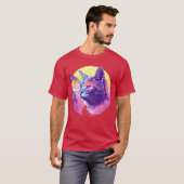 ネオントロピカルな80年代の猫友達 Tシャツ (正面フル)
