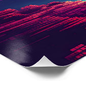 ネオントロピカルエスケープ – 未来的レトロアート ポスター (コーナー)