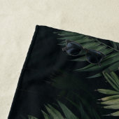 ネオントロピカルパームカスタムネームバチュレレッテ ビーチタオル (インサイチュ)