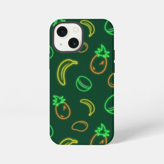 ネオントロピカルフルーツパターンiPhone 13 Miniケース iPhoneケース (裏面)