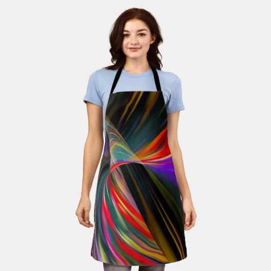 ネオントンネルブラック エプロン (着用した状態)