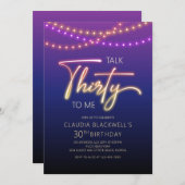 ネオントーク30から私の誕生日パーティー 招待状 (正面/裏面)